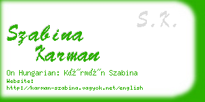 szabina karman business card